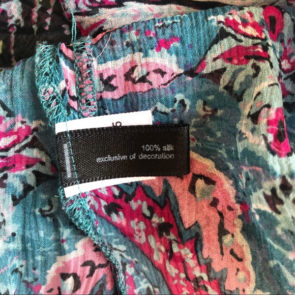 The Limited Paisley Silk Blouse - Picture 7 of 8